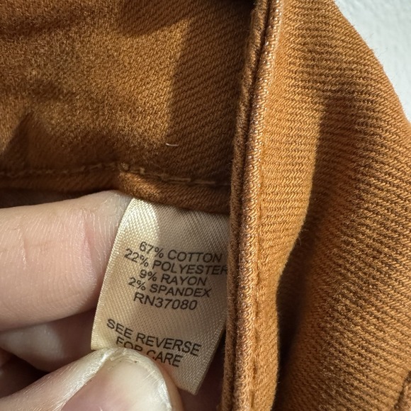 C‎ Est. 1946 Denim Skirt Women's Size 18W Orange Button Up Pockets Pre-owned - Picture 6 of 6